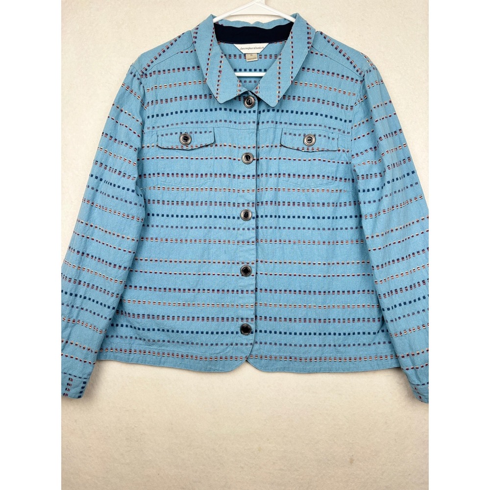 Christopher & Banks Jacket Womens XL Embroidered Button Front